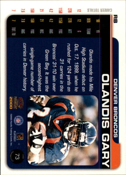 B3677- 2000 Paramount FB Card #s 1-250 +Rookies -You Pick- 15+ FREE US SHIP - Picture 133 of 473