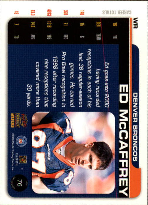 B3677- 2000 Paramount FB Card #s 1-250 +Rookies -You Pick- 15+ FREE US SHIP - Picture 139 of 473