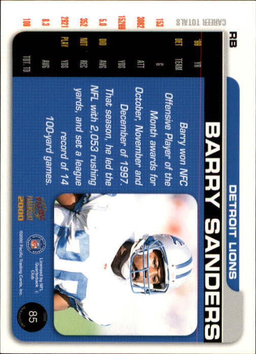 B3677- 2000 Paramount FB Card #s 1-250 +Rookies -You Pick- 15+ FREE US SHIP - Picture 157 of 473