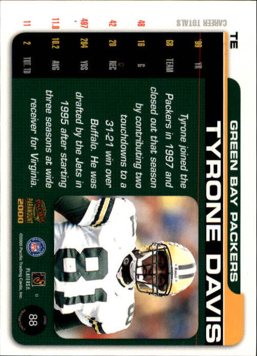 B3677- 2000 Paramount FB Card #s 1-250 +Rookies -You Pick- 15+ FREE US SHIP - Picture 163 of 473