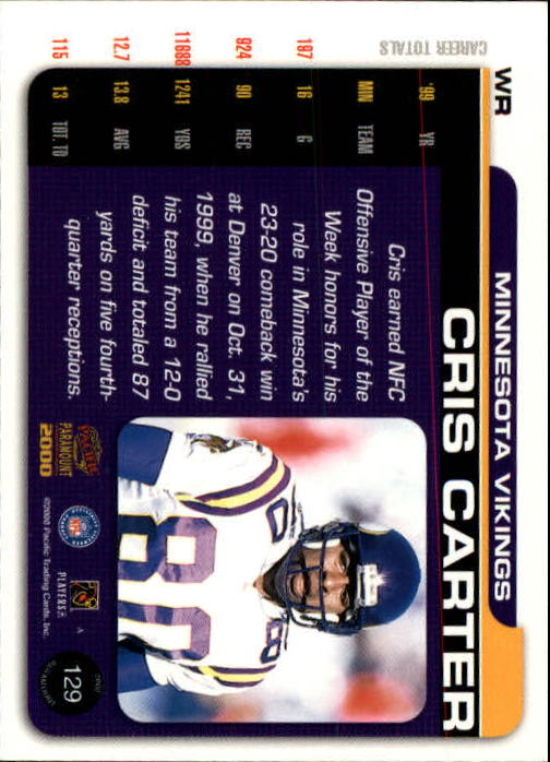 B3677- 2000 Paramount FB Card #s 1-250 +Rookies -You Pick- 15+ FREE US SHIP - Picture 245 of 473