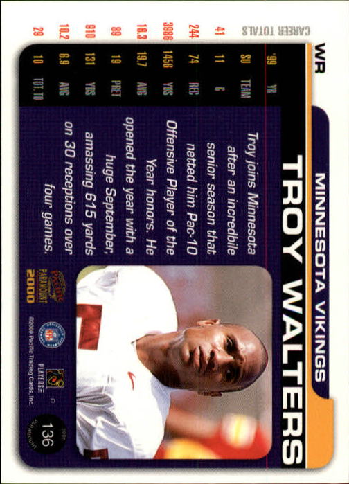B3677- 2000 Paramount FB Card #s 1-250 +Rookies -You Pick- 15+ FREE US SHIP - Picture 257 of 473
