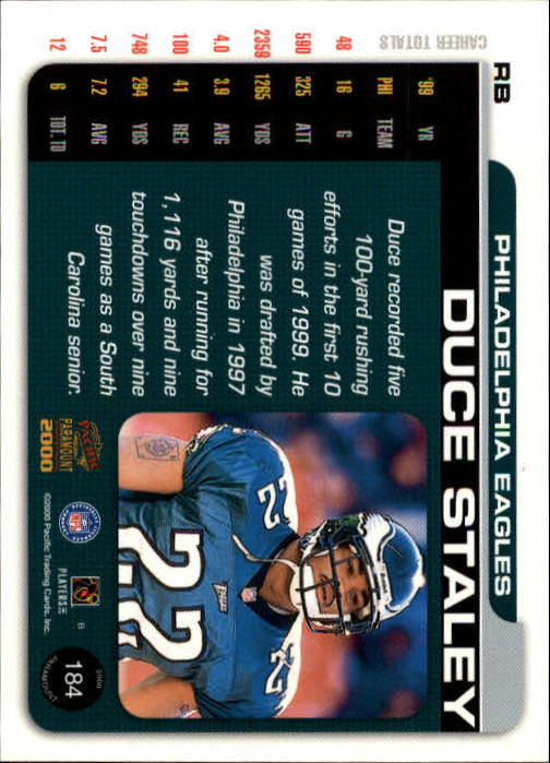 B3677- 2000 Paramount FB Card #s 1-250 +Rookies -You Pick- 15+ FREE US SHIP - Picture 345 of 473
