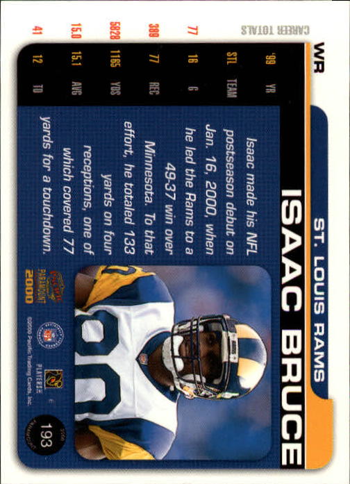 B3677- 2000 Paramount FB Card #s 1-250 +Rookies -You Pick- 15+ FREE US SHIP - Picture 363 of 473