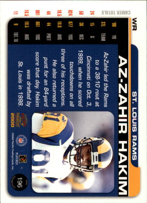 B3677- 2000 Paramount FB Card #s 1-250 +Rookies -You Pick- 15+ FREE US SHIP - Picture 369 of 473