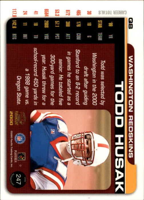 B3677- 2000 Paramount FB Card #s 1-250 +Rookies -You Pick- 15+ FREE US SHIP - Picture 467 of 473