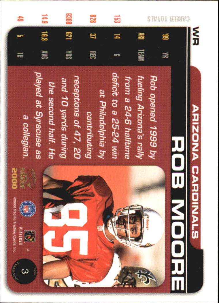 2000 Paramount Premiere Date #3 Rob Moore back image