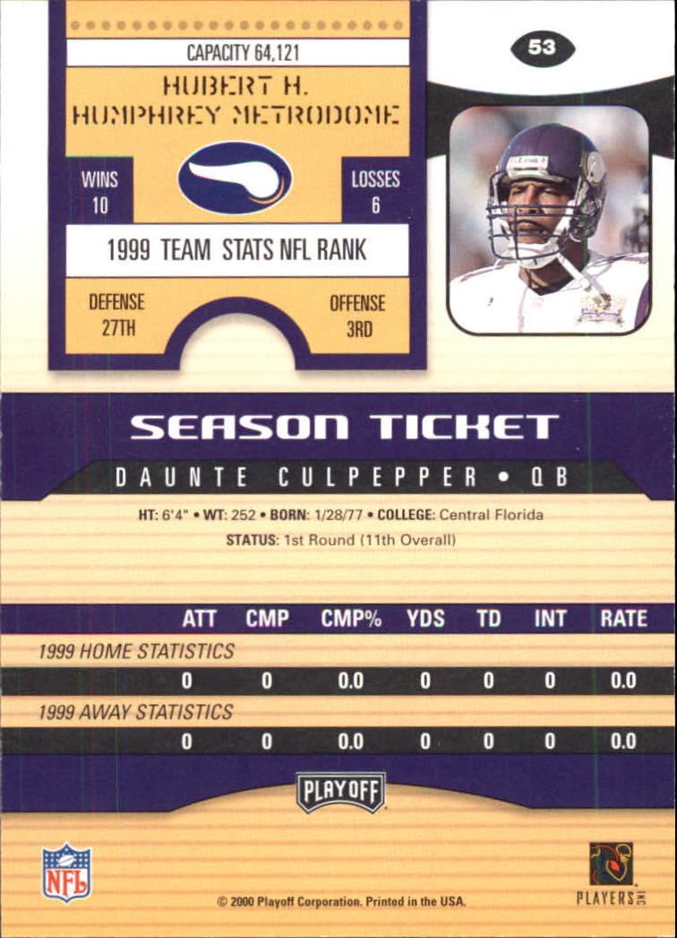 2000 Playoff Contenders Football (Pick Card From List) C154 04-25 - Picture 95 of 177