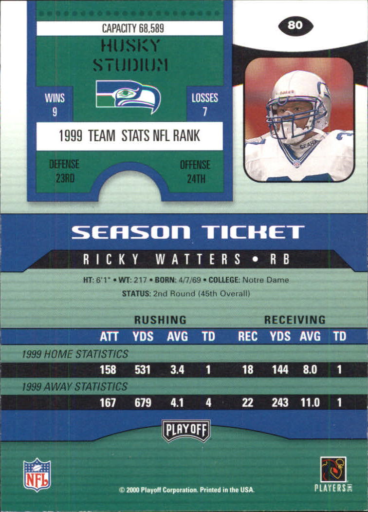 2000 Playoff Contenders Football (Pick Card From List) C154 04-25 - Picture 141 of 177