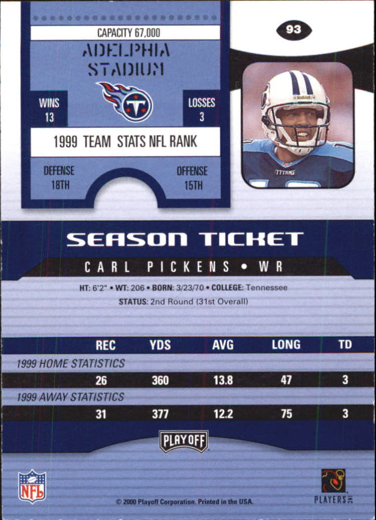 2000 Playoff Contenders Football (Pick Card From List) C154 04-25 - Picture 165 of 177