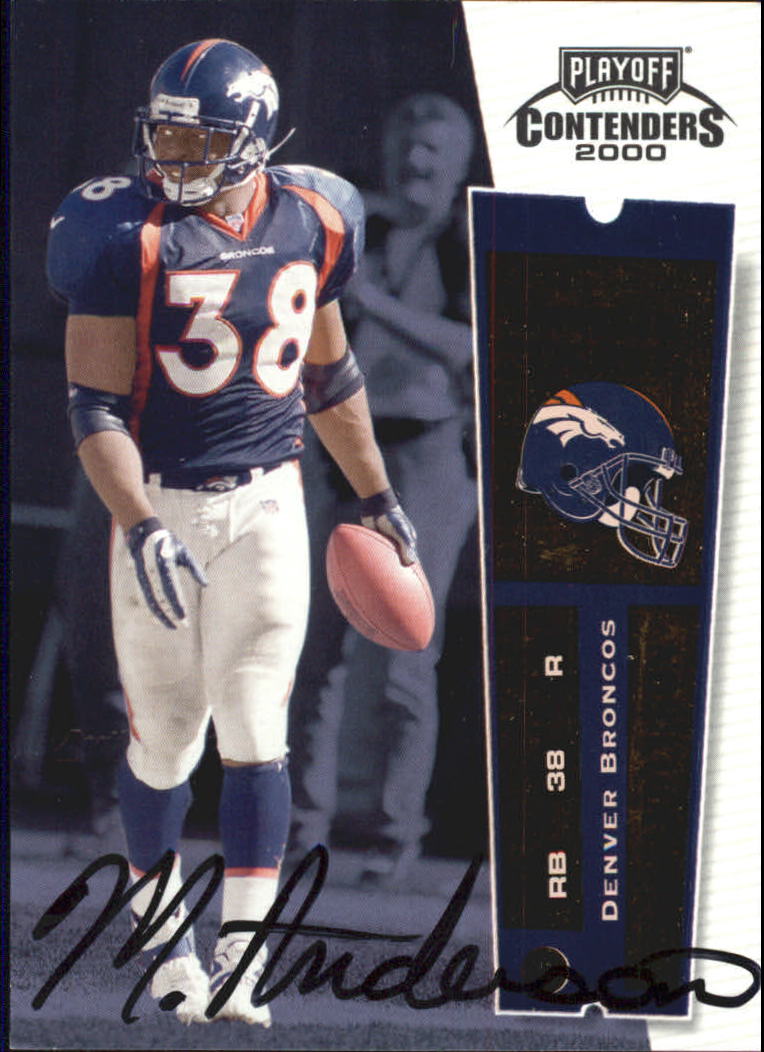 2000 Playoff Contenders #115 Mike Anderson AU RC