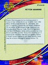 2000 Collector's Edge Peyton Manning Destiny #PM43 P.Manning/E.Manning/C.Manning back image
