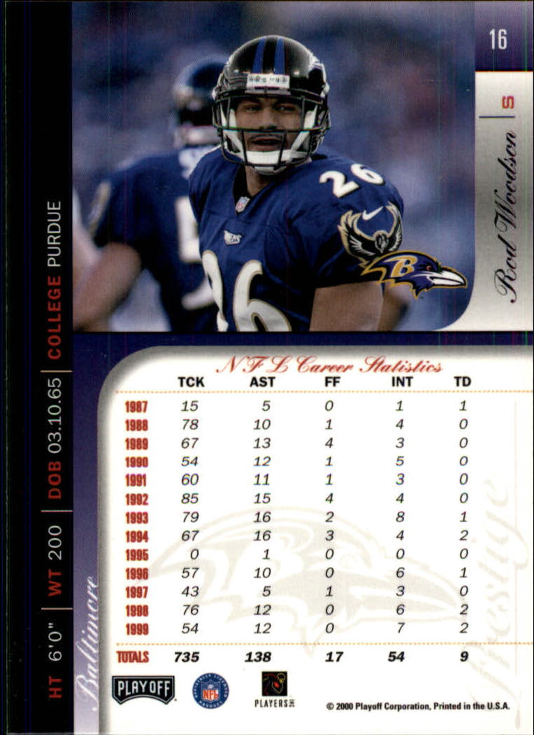 2000 Playoff Prestige Football "Main Set" Cards - Bild 17 von 223