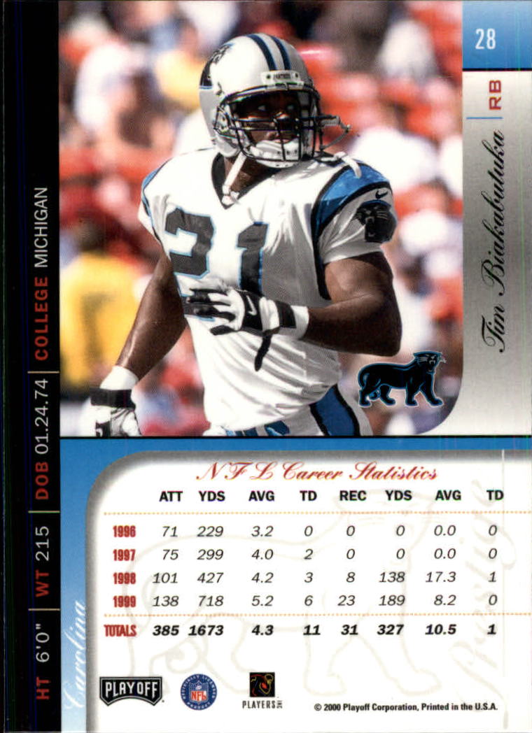 2000 Playoff Prestige Football "Main Set" Cards - Bild 31 von 223
