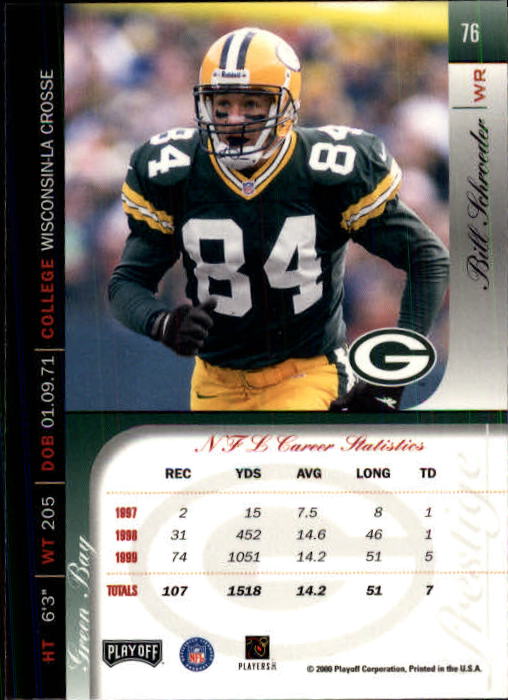 2000 Playoff Prestige Football "Main Set" Cards - Bild 81 von 223