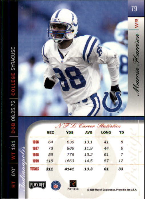 2000 Playoff Prestige Football "Main Set" Cards - Bild 83 von 223