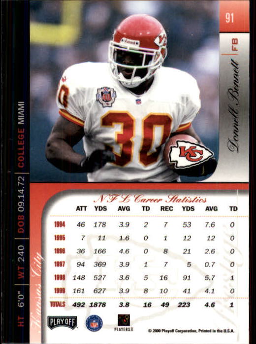 2000 Playoff Prestige Football "Main Set" Cards - Bild 95 von 223