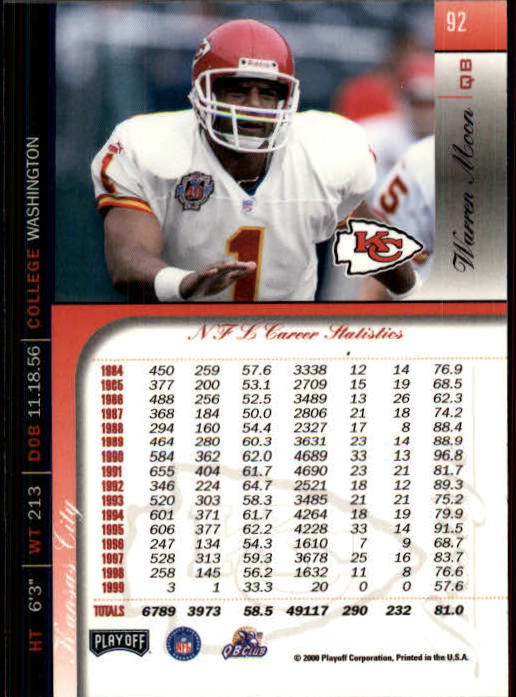 2000 Playoff Prestige Football "Main Set" Cards - Bild 97 von 223