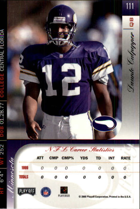 2000 Playoff Prestige Football "Main Set" Cards - Bild 115 von 223