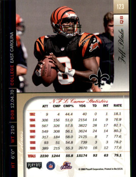 2000 Playoff Prestige Football "Main Set" Cards - Bild 125 von 223