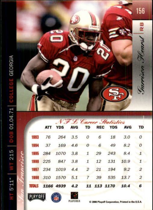 2000 Playoff Prestige Football "Main Set" Cards - Bild 161 von 223