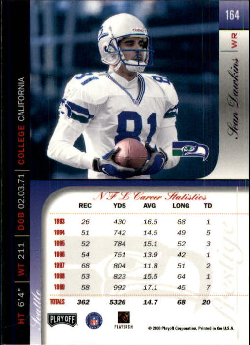 2000 Playoff Prestige Football "Main Set" Cards - Bild 171 von 223