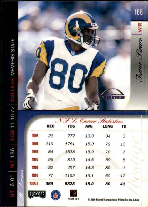 2000 Playoff Prestige Football "Main Set" Cards - Bild 173 von 223
