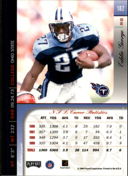 2000 Playoff Prestige Football "Main Set" Cards - Bild 191 von 223