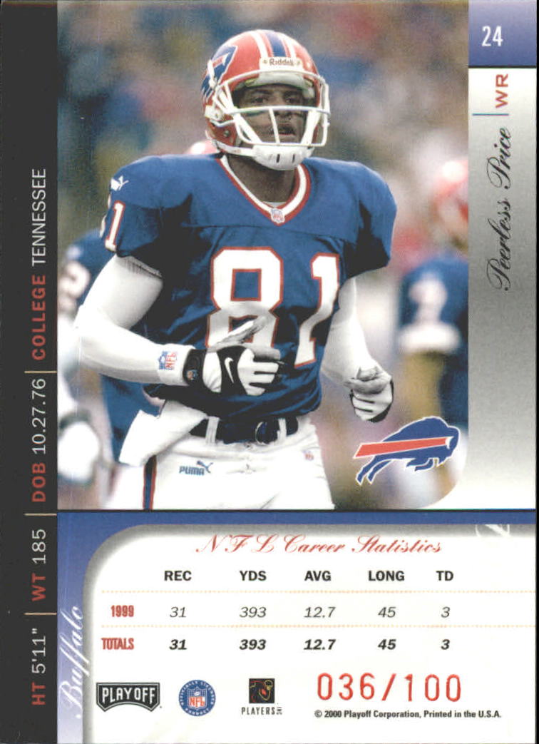 2000 Playoff Prestige Spectrum Red #24  Peerless Price