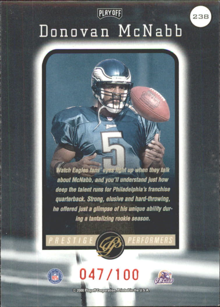 2000 Playoff Prestige Spectrum Red #238 Donovan McNabb PP