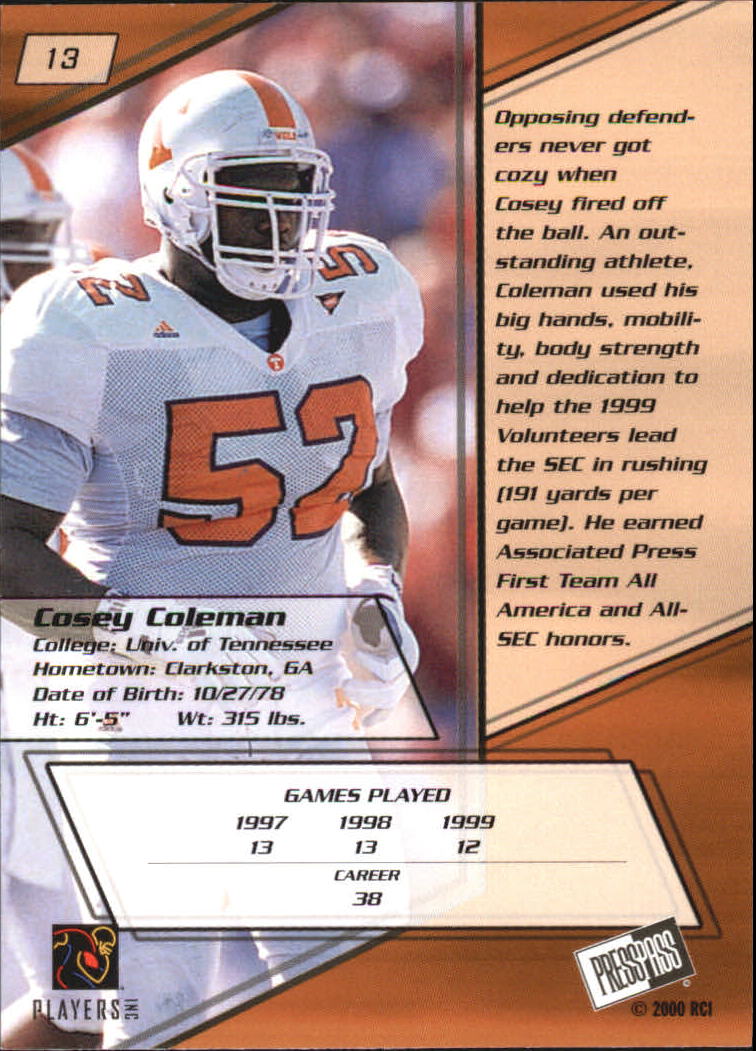 A7327- 2000 Press Pass Football #s 1-45 +Inserts -You Pick- 15+ FREE US SHIP - Picture 185 of 285