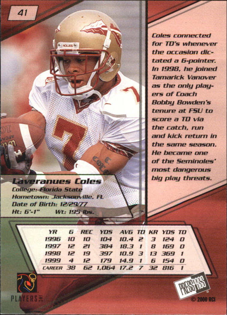 A7327- 2000 Press Pass Football #s 1-45 +Inserts -You Pick- 15+ FREE US SHIP - Picture 237 of 285