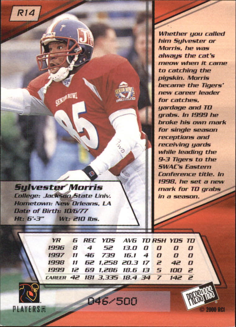2000 Press Pass Reflectors #14  Sylvester Morris