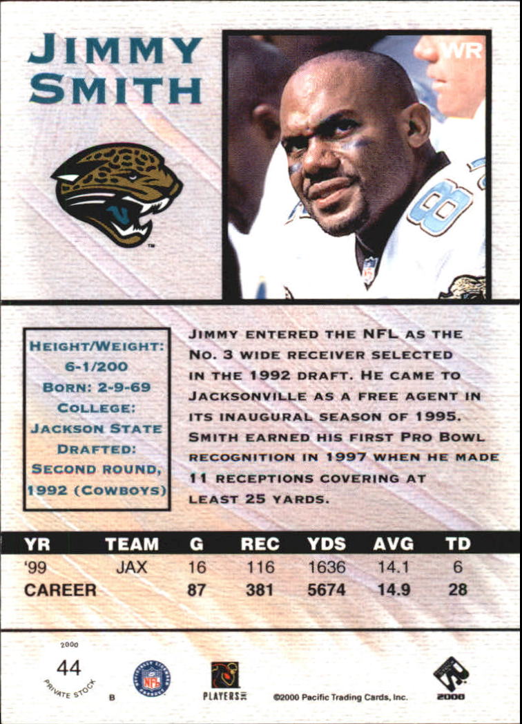 2000 Private Stock #44 Jimmy Smith back image