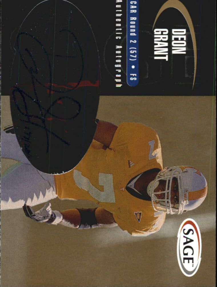 2000 SAGE Autographs Red #A18 Deon Grant/999