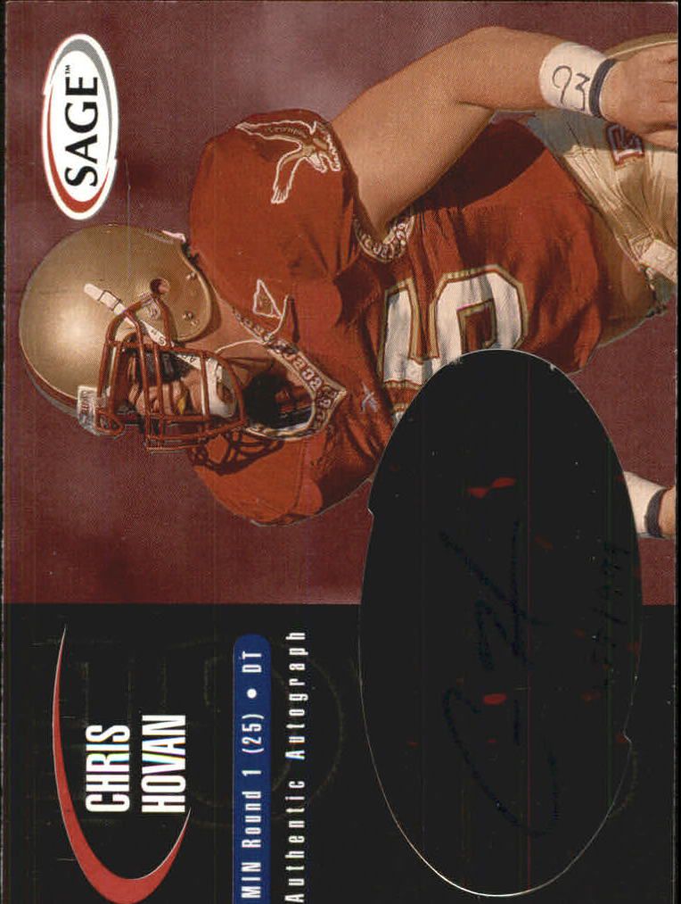 2000 SAGE Autographs Red #A19 Chris Hovan/999