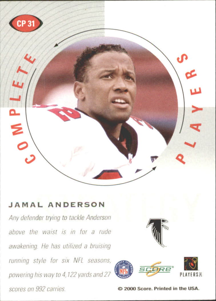 2000 Score Complete Players #CP31 Jamal Anderson back image