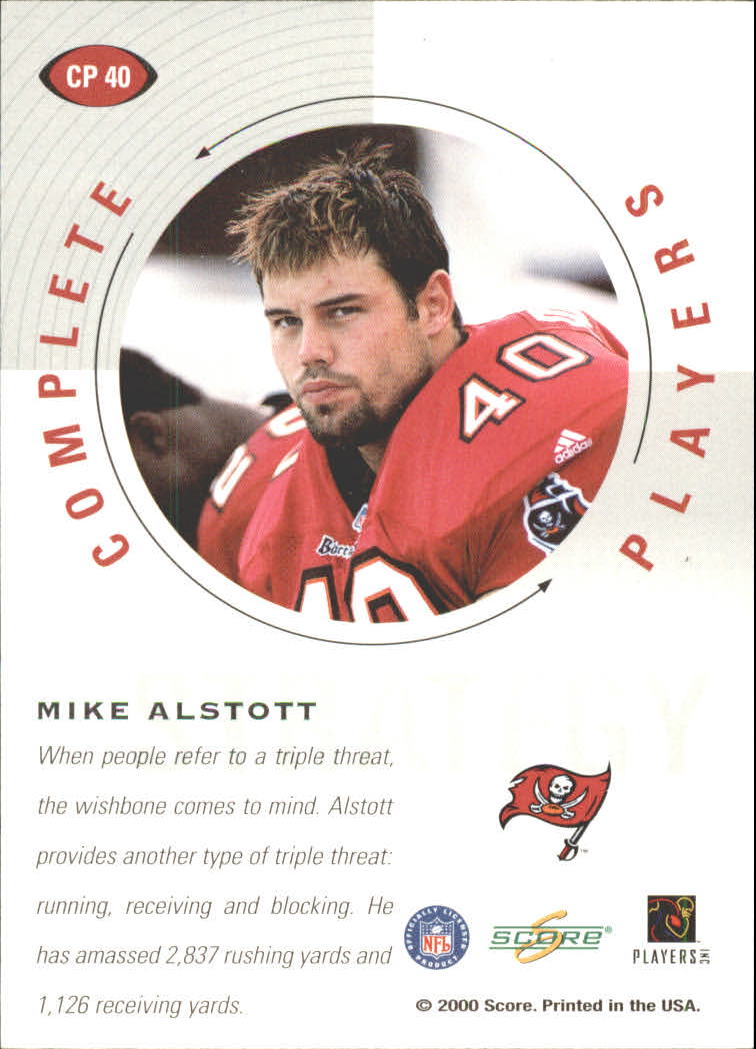 2000 Score Complete Players #CP40 Mike Alstott back image