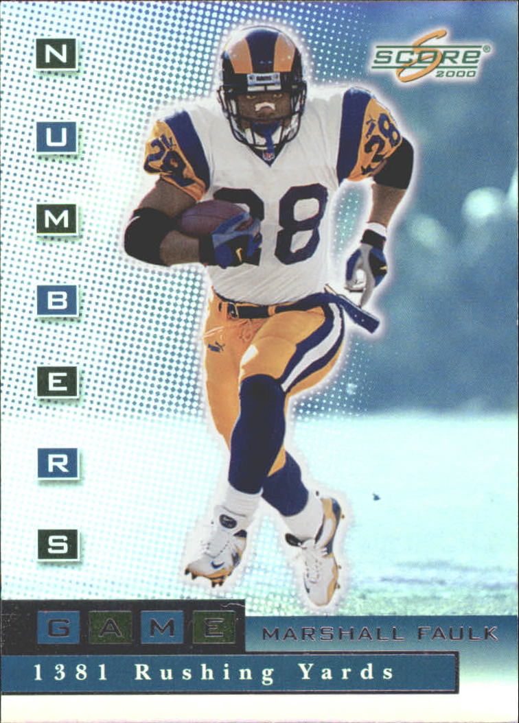 2000 Score Numbers Game Silver #NG17 Marshall Faulk/1381