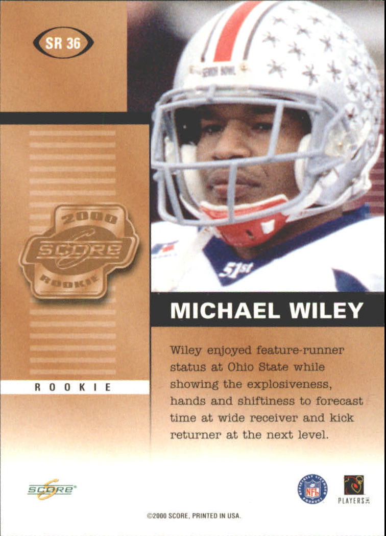 2000 Score Rookie Preview Autographs #SR36 Michael Wiley back image
