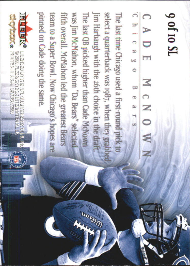 2000 SkyBox Skylines #9 Cade McNown back image
