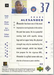 2000 SP Authentic #140 Shaun Alexander RC back image