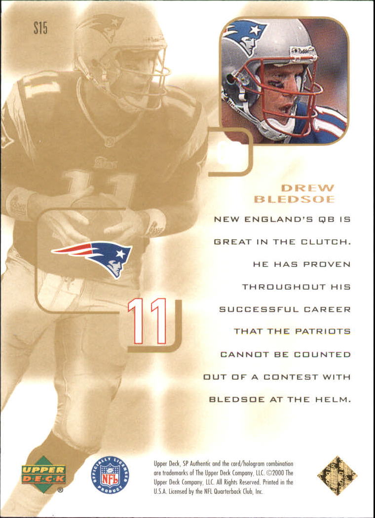 2000 SP Authentic Supremacy #S15 Drew Bledsoe back image