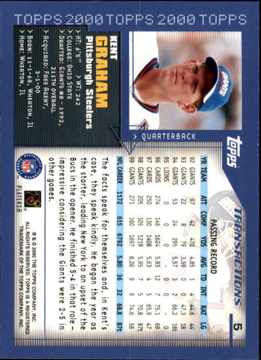 A8830- 2000 Topps Sammlung Fb Karte #S 1-250 -du Pick- 15 + Gratis US Schiff - Bild 11 von 465