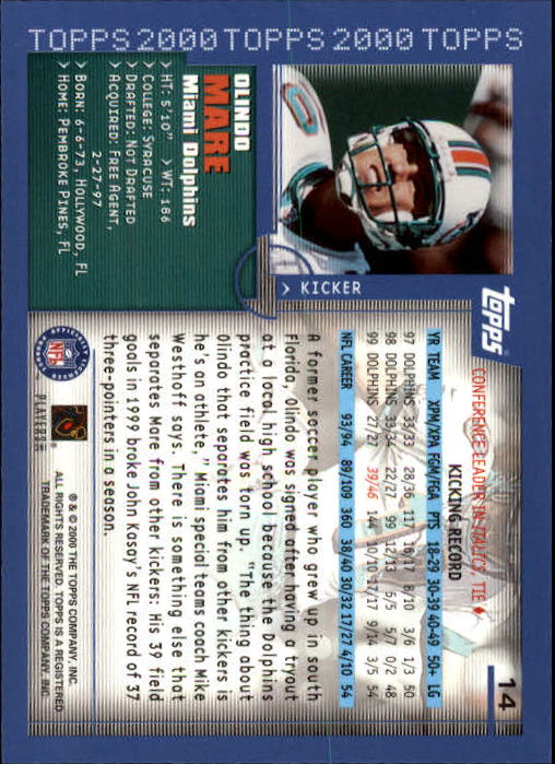 A8830- 2000 Topps Sammlung Fb Karte #S 1-250 -du Pick- 15 + Gratis US Schiff - Bild 23 von 465