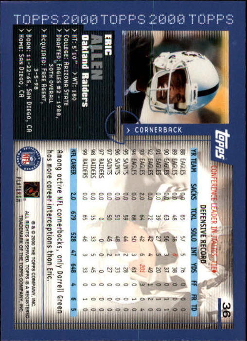 A8830- 2000 Topps Sammlung Fb Karte #S 1-250 -du Pick- 15 + Gratis US Schiff - Bild 65 von 465