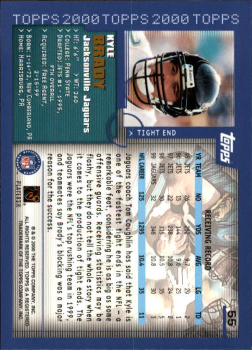 A8830- 2000 Topps Sammlung Fb Karte #S 1-250 -du Pick- 15 + Gratis US Schiff - Bild 97 von 465