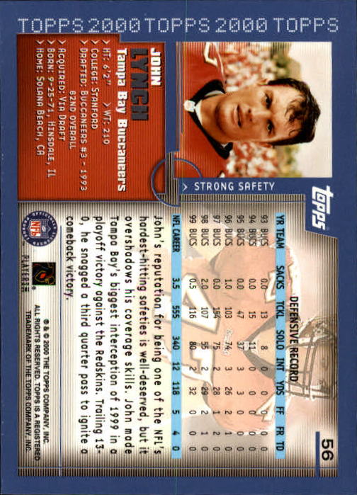 A8830- 2000 Topps Sammlung Fb Karte #S 1-250 -du Pick- 15 + Gratis US Schiff - Bild 99 von 465