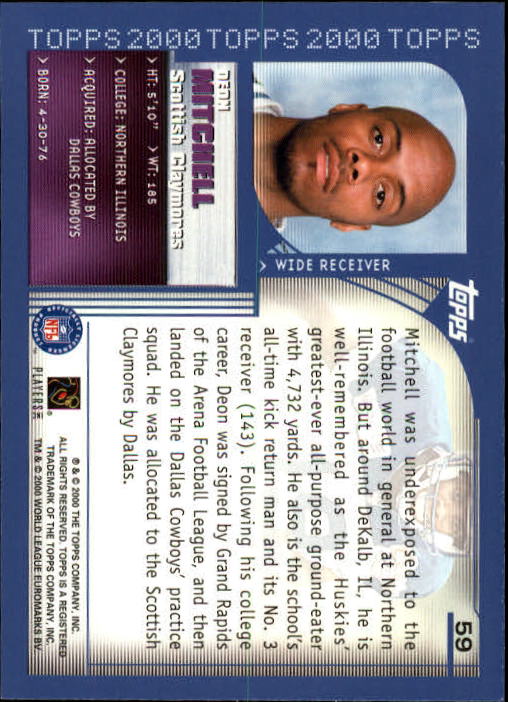 A8830- 2000 Topps Sammlung Fb Karte #S 1-250 -du Pick- 15 + Gratis US Schiff - Bild 105 von 465