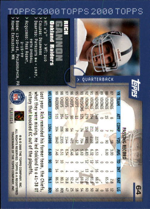 A8830- 2000 Topps Sammlung Fb Karte #S 1-250 -du Pick- 15 + Gratis US Schiff - Bild 115 von 465